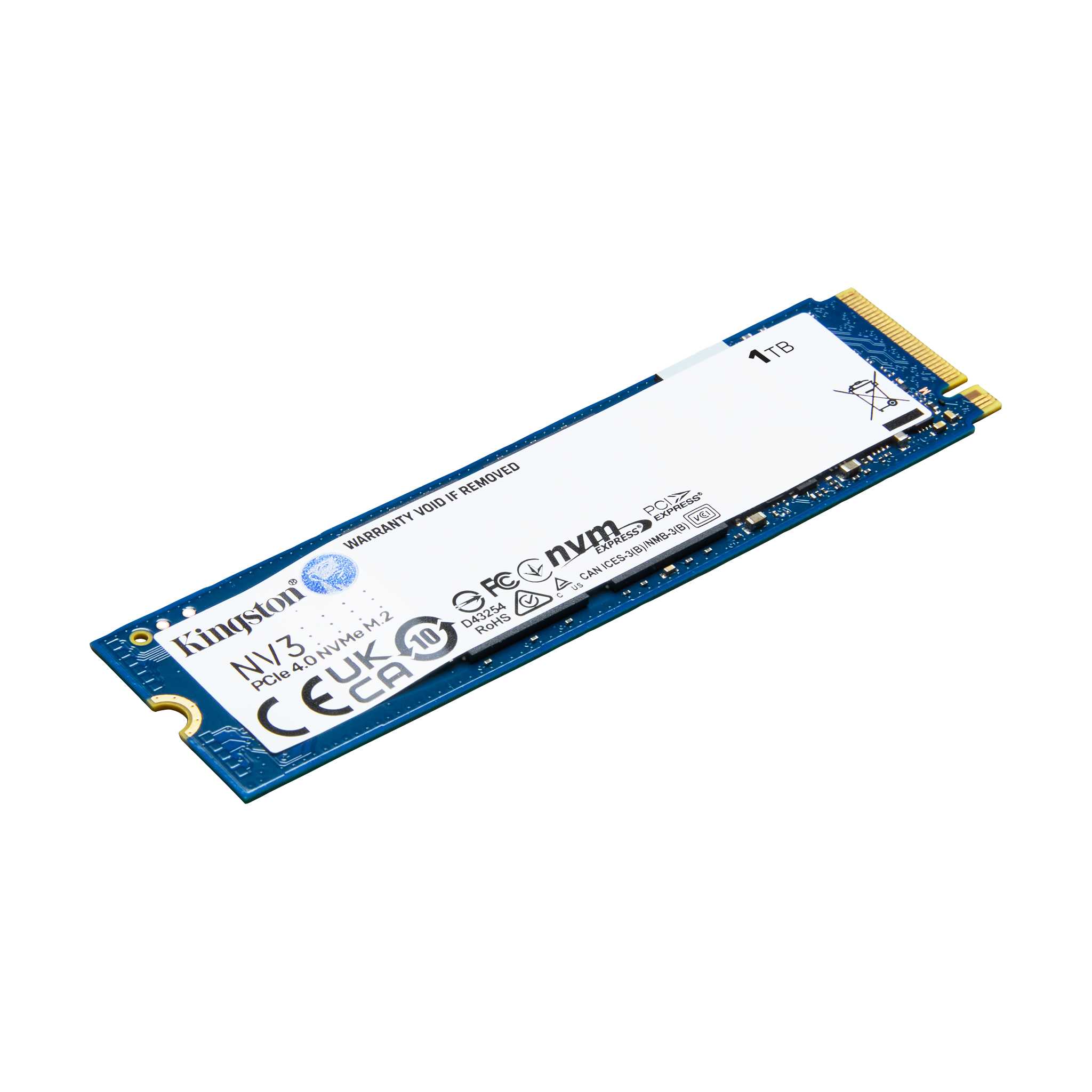 Kingston NV3 PCIe 4.0 NVMe SSD 1TB Up to 6000MB/s Read M.2 2280 - SNV3S/1000G 2 Kingston NV3 PCIe 4.0 NVMe SSD 1TB Up to 6000MB/s Read M.2 2280 - SNV3S/1000G - Image 2