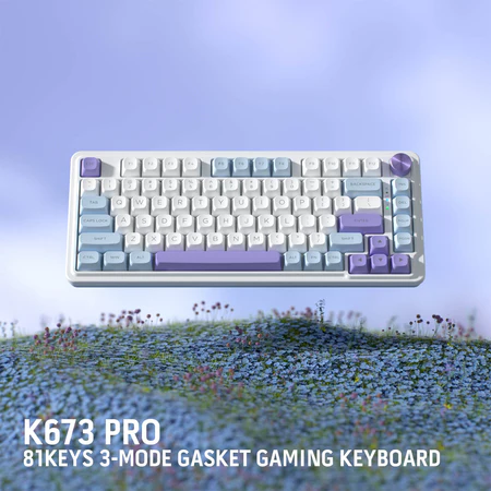 Redragon Ucal Max Black 75% Gasket Mounted Tri-Mode Wireless Mechanical Keyboard Mint Switch RGB - Redragon UCAL MAX RD K673WB-RGB-MAX