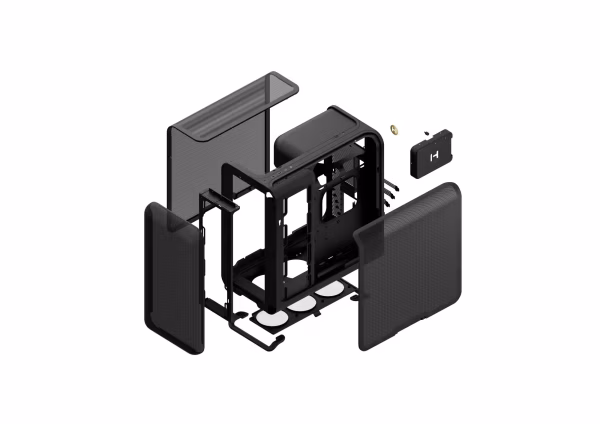 Hyte X50 Air ATX Mid-Tower Case Micro-Mesh Cold-Floor Cooling