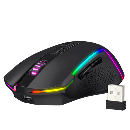 Redragon Trident Tri-Mode Gaming Mouse 8000 DPI RGB 7 Programmable Buttons - Redragon TRIDENT RD M693-RGB