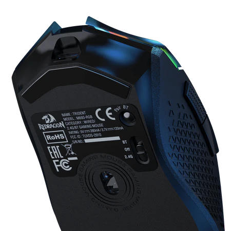 Redragon Trident Tri-Mode Gaming Mouse 8000 DPI RGB 7 Programmable Buttons - Redragon TRIDENT RD M693-RGB