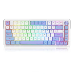 Redragon Ucal Max 75% Gasket Mounted Tri-Mode Wireless Mechanical Keyboard Mint Switch RGB - Redragon UCAL MAX RD K673WBP-RGB-MAX