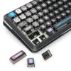Redragon Fleckact Pro Special Keycaps Tri-Mode Wireless Mechanical Keyboard Gasket Mount LCD Screen - Redragon FLECKACT PRO RD K708MC-RGB-PRO