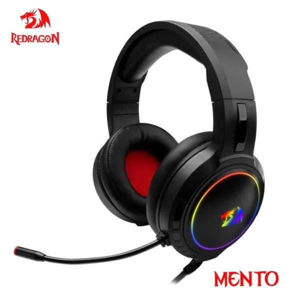 RedRedragon Mento RGB Wired Gaming Headset 50mm Drivers Noise Reduction Mic - Redragon MENTO RD H270-RGB
