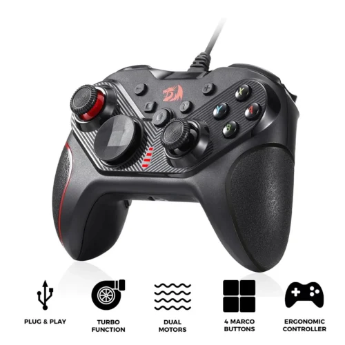 Redragon Rift Wired Gamepad PC Switch PS3 Compatible Programmable Keys - G710