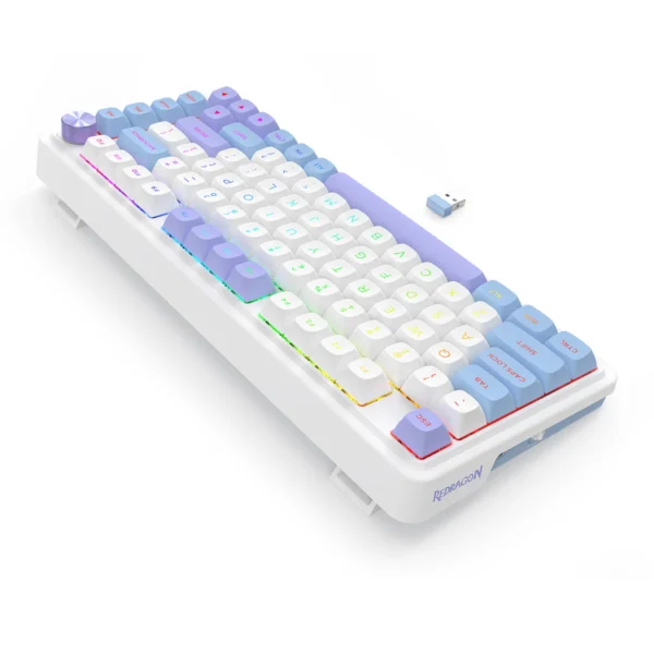 Redragon Ucal Max 75% Gasket Mounted Tri-Mode Wireless Mechanical Keyboard Mint Switch RGB - Redragon UCAL MAX RD K673WBP-RGB-MAX