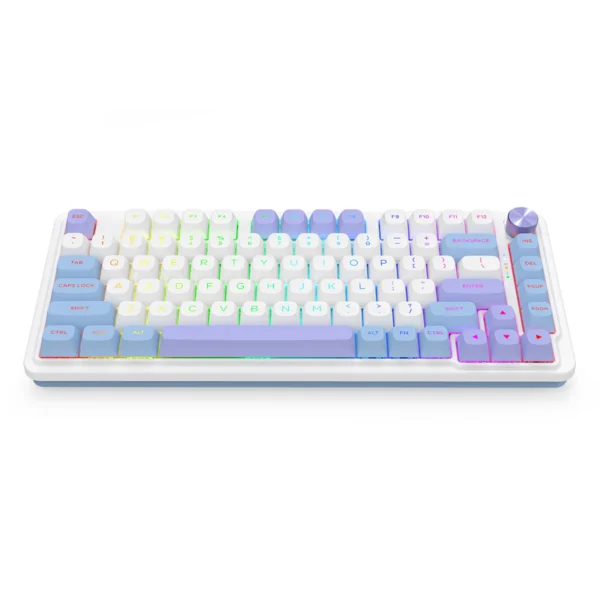 Redragon Ucal Max 75% Gasket Mounted Tri-Mode Wireless Mechanical Keyboard Mint Switch RGB - Redragon UCAL MAX RD K673WBP-RGB-MAX