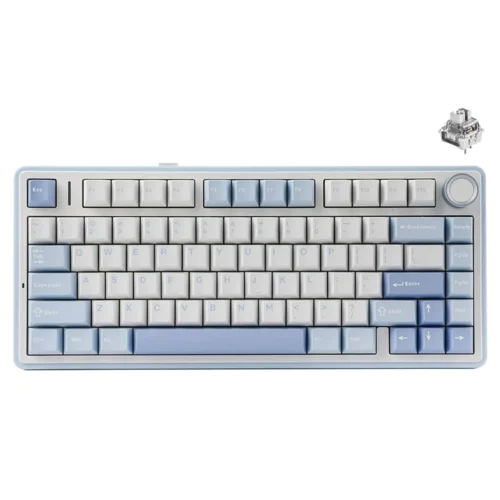 Aula F75 Wireless Mechanical Keyboard - Glacier Blue - Reaper Switch - 4000mAh - Aula F75 Glacier Blue