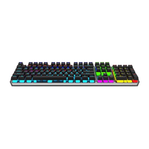 Aula F2066-II Wired Mechanical Gaming Keyboard Full Size 104 Keys Metal Panel Blue Switch RGB - Aula F2066-II
