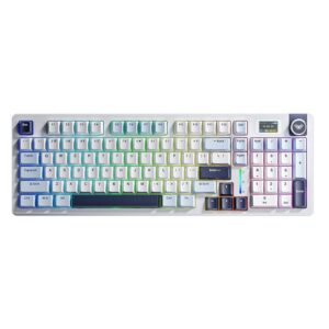 Aula S98 PRO 98% Wireless Mechanical Keyboard Tri-Mode Gasket RGB Caramel Latte Switch Glacier Blue - Aula S98 PRO Glacier Blue