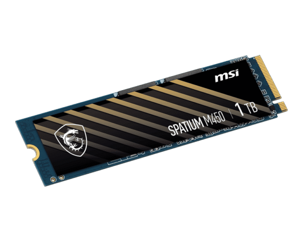 1024 (1) MSI SPATIUM M450 PCIe 4.0 NVMe M.2 SSD 1TB 3D NAND - SPATIUM M450 PCIE 4.0 NVME M.2 1TB