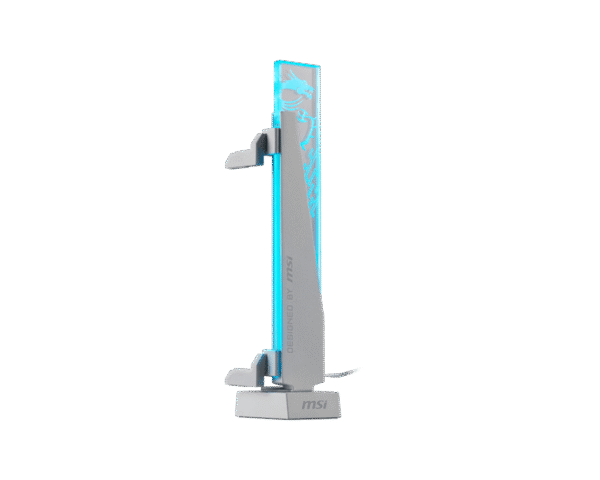 1024 (1) MSI MPG ARGB Graphics Card Stand 8mm Tempered Glass Tool-Free Magnetic Base White - MPG ARGB GRAPHICS CARD STAND - WHITE