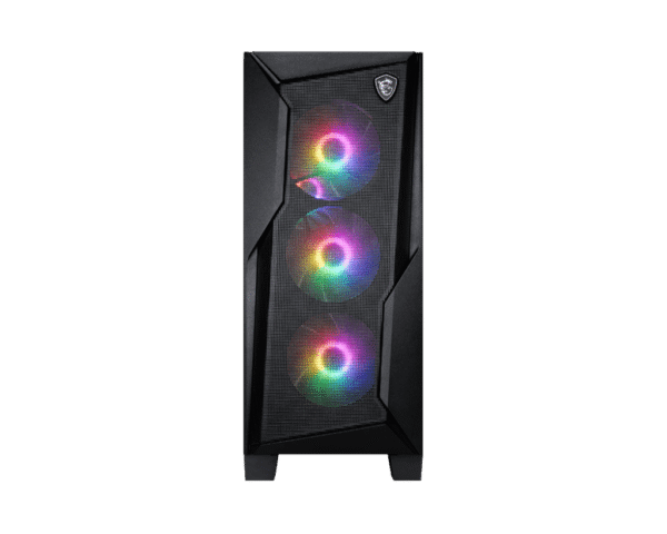 MSI MAG FORGE 130A AIRFLOW Mid Tower Gaming Case Tempered Glass 4x Auto RGB Fans - MAG FORGE 130A AIRFLOW