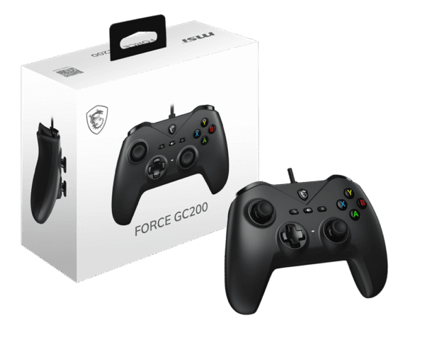 MSI FORCE GC200 Wired Gaming Controller with Magnetic Hall Effect Triggers and Haptic Feedback - FORCE GC200