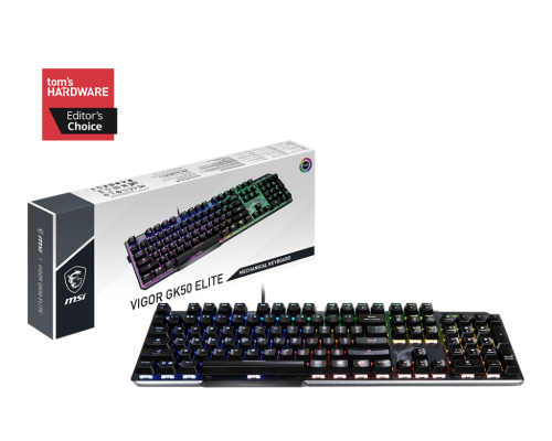 MSI VIGOR GK50 ELITE Mechanical Gaming Keyboard Kailh Blue Switches RGB - VIGOR GK50 ELITE LL