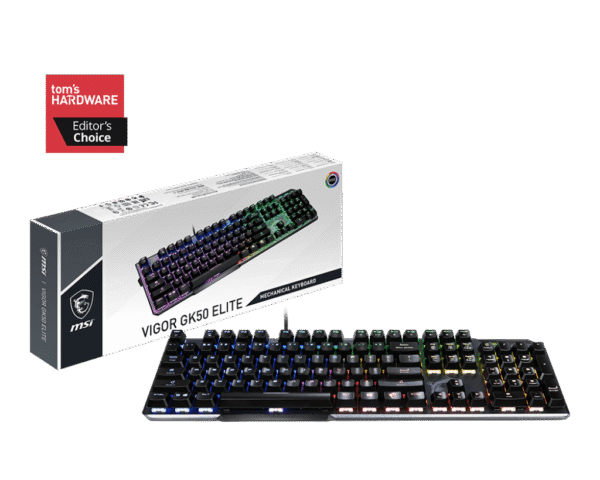 MSI VIGOR GK50 ELITE Mechanical Gaming Keyboard Kailh Blue Switches RGB - VIGOR GK50 ELITE LL