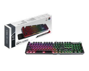 MSI Vigor GK71 Sonic RGB Mechanical Gaming Keyboard MSI Sonic Red Linear Switches - VIGOR GK71 SONIC RED