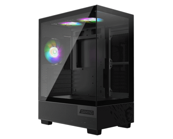 MSI PAG PANO M110A Micro ATX Panoramic Gaming Case 3x Auto RGB Fans Tempered Glass - PAG PANO M110A