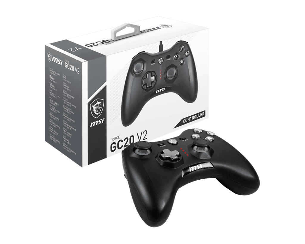 Precision Control Msi MSI FORCE GC20 V2 WIRED Gaming Controller with 256-Level Precision ...