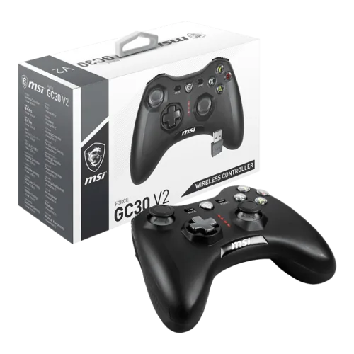 MSI FORCE GC30 V2 Wireless and Wired Dual Mode Gaming Controller for PC and Android - FORCE GC30 V2