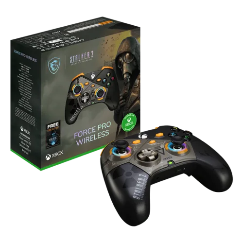 MSI FORCE PRO WIRELESS STALKER 2 EDITION Tri-Mode Xbox Certified Gaming Controller with Hall Effect Triggers - FORCE PRO W STALKER 2 EDITION