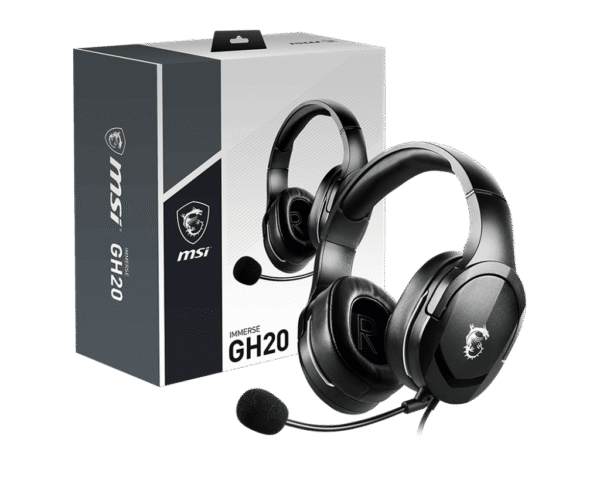 MSI IMMERSE GH20 Ultra-Lightweight Wired Gaming Headset 40mm Drivers 3.5mm Jack - IMMERSE GH20