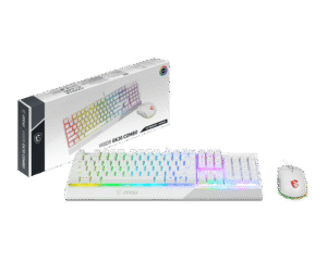 1024 (3) MSI VIGOR GK30 COMBO WHITE RGB Mechanical-Like Keyboard and 5000 DPI Mouse - VIGOR GK30 COMBO WHITE