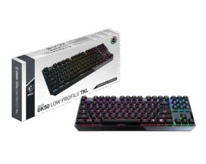MSI VIGOR GK50 Low Profile TKL Mechanical RGB Gaming Keyboard Kailh White Clicky - VIGOR GK50 LOW PROFILE/TKL