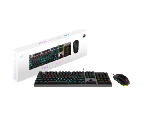 MSI FORGE GK310 Gaming Combo Mechanical Red Switches Hot-Swappable RGB Keyboard and 7200 DPI Mouse - FORGE GK310 COMBO RED US