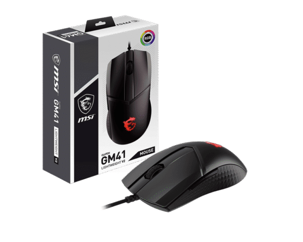 MSI CLUTCH GM41 LIGHTWEIGHT V2 Optical Gaming Mouse 16000 DPI 65g - CLUTCH GM41 LIGHTWEIGHT V2