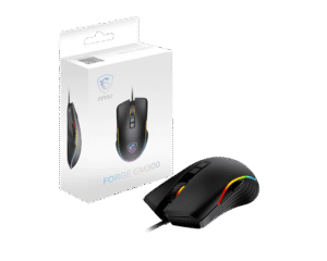 MSI FORGE GM300 Symmetrical Optical Gaming Mouse 7200 DPI RGB Lighting - FORGE GM300