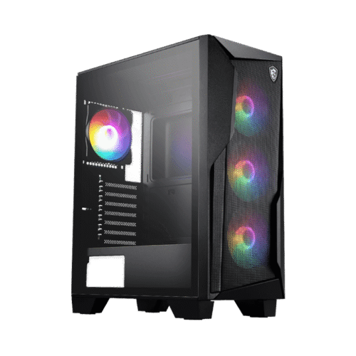 MSI MAG FORGE 130A AIRFLOW Mid Tower Gaming Case Tempered Glass 4x Auto RGB Fans - MAG FORGE 130A AIRFLOW