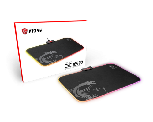 MSI AGILITY GD60 RGB Gaming Mousepad Micro-Textured Precision Surface - AGILITY GD60