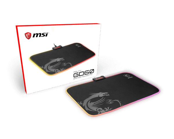 MSI AGILITY GD60 RGB Gaming Mousepad Micro-Textured Precision Surface - AGILITY GD60