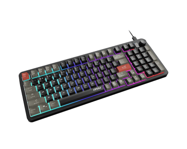 1024 MSI FORGE GK110 RGB Gaming Keyboard Volume Scroll Wheel Dedicated Hotkeys - FORGE GK110