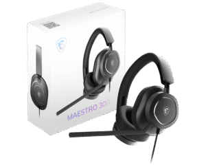 1024 (4) MSI MAESTRO 300 Lightweight Wired Gaming Headset 40mm Neodymium Drivers Detachable Mic USB-C - MAESTRO 300