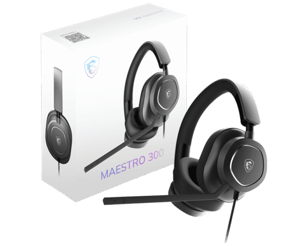 MSI MAESTRO 300 Lightweight Wired Gaming Headset 40mm Neodymium Drivers Detachable Mic USB-C - MAESTRO 300