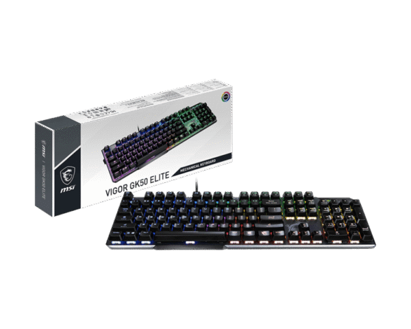 MSI VIGOR GK50 ELITE Mechanical Gaming Keyboard Kailh Box White Clicky RGB - VIGOR GK50 ELITE BOX WHITE