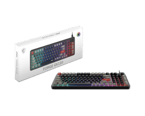 MSI FORGE GK110 RGB Gaming Keyboard Volume Scroll Wheel Dedicated Hotkeys - FORGE GK110