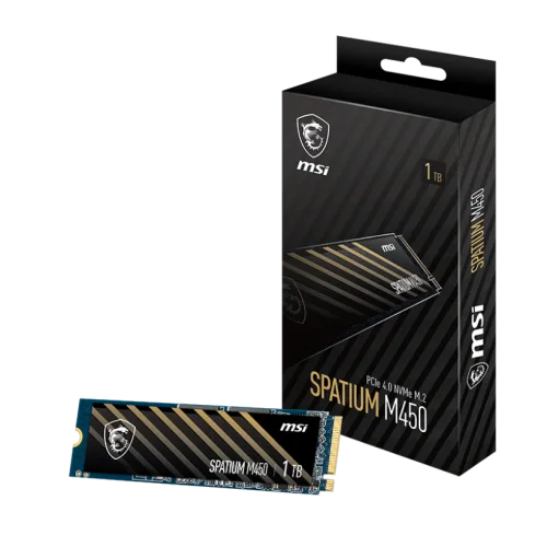 MSI SPATIUM M450 PCIe 4.0 NVMe M.2 SSD 1TB 3D NAND - SPATIUM M450 PCIE 4.0 NVME M.2 1TB