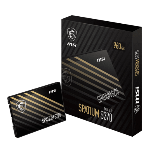 MSI SPATIUM S270 SATA III 2.5 Inch Internal SSD 960GB 3D NAND - SPATIUM S270 SATA 2.5" 960GB