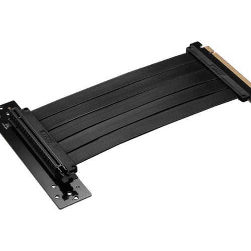 MSI PCI-E 4.0 X16 Riser Cable 180mm Vertical GPU Extension Black - PCI-E 4.0 X16 RISER CABLE 180mm-Black