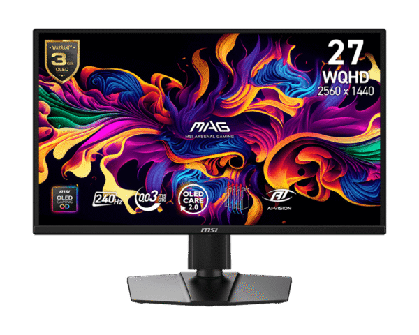 MSI MAG 272QP QD-OLED X24 26.5" WQHD 240Hz 0.03ms QD-OLED Gaming Monitor - MAG 272QP QD-OLED X24