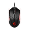 MSI CLUTCH GM08 Optical Gaming Mouse 4200 DPI Adjustable Weight Red LED - CLUTCH GM08