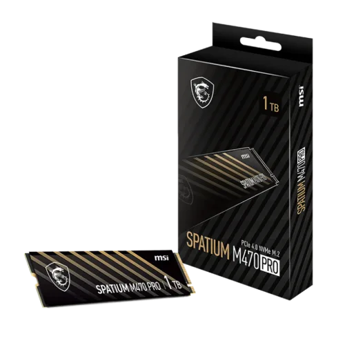 MSI SPATIUM M470 PRO PCIe 4.0 NVMe M.2 SSD 3D NAND - SPATIUM M470 PRO PCIE 4.0 NVME M.2
