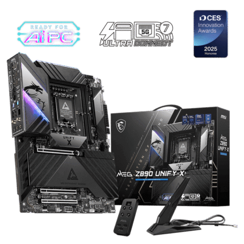 MSI MEG Z890 UNIFY-X LGA 1851 ATX Motherboard 2-DIMM DDR5 Overclocking Wi-Fi 7 5G LAN Thunderbolt 4 - MEG Z890 UNIFY-X