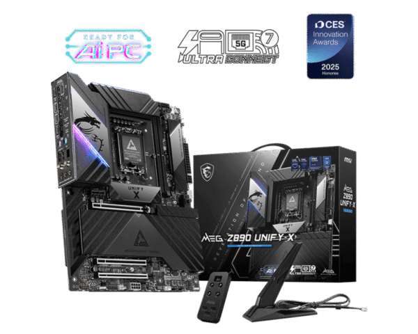MSI MEG Z890 UNIFY-X LGA 1851 ATX Motherboard 2-DIMM DDR5 Overclocking Wi-Fi 7 5G LAN Thunderbolt 4 - MEG Z890 UNIFY-X