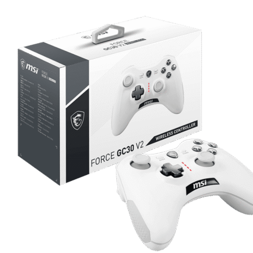 MSI FORCE GC30 V2 WHITE Wireless and Wired Dual Mode Gaming Controller - FORCE GC30 V2 WHITE