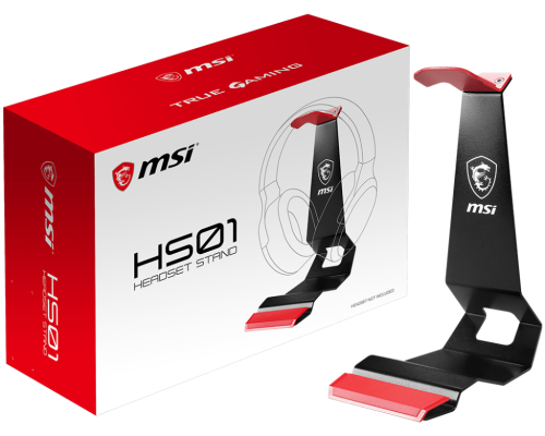 MSI HS01 Metallic Gaming Headset Stand with Phone Holder and Cable Management - HS01 HEADSET STAND