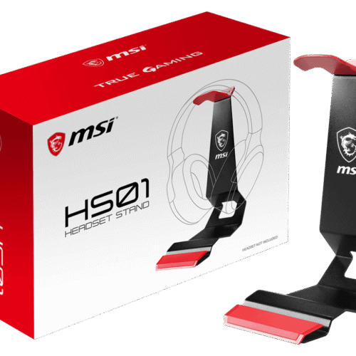 MSI HS01 Metallic Gaming Headset Stand with Phone Holder and Cable Management - HS01 HEADSET STAND